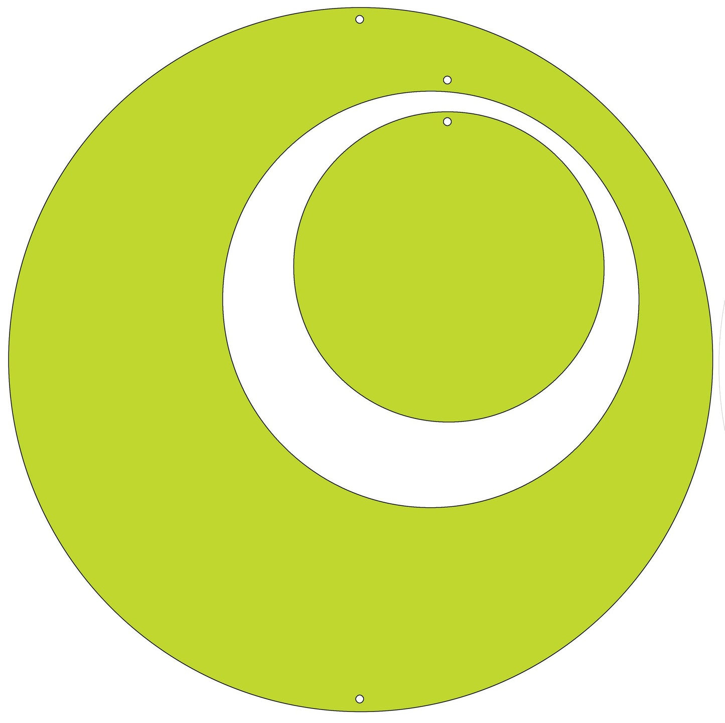 Lime Green Circle Set for Groovy Atomic Screens - Room Dividers, Partitions, Curtains, and Window Treatments by AtomicMobiles.com