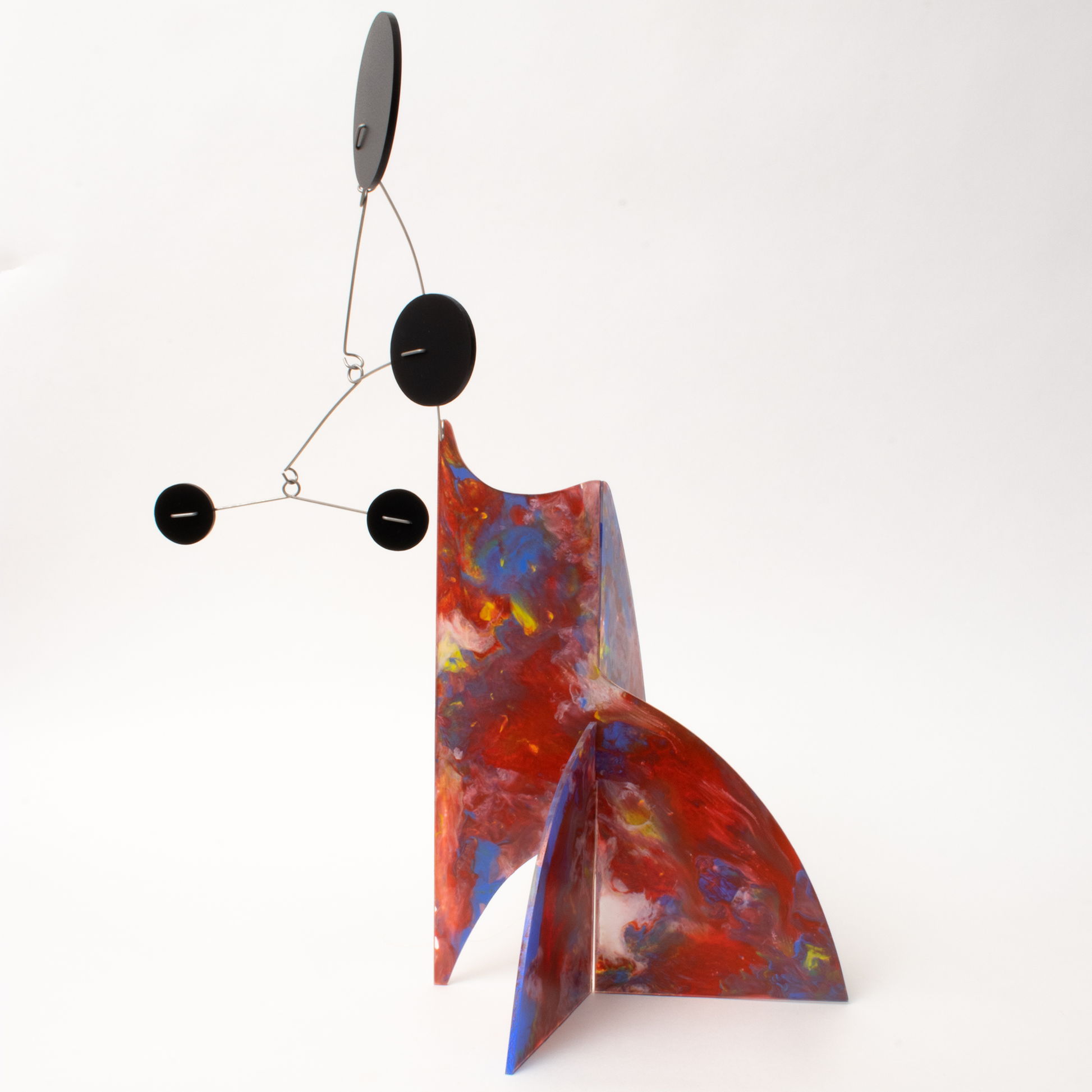 Style in motion - beautiful hand painted kinetic art mobile by AtomicMobiles.com - one of a kind abstract modern art
