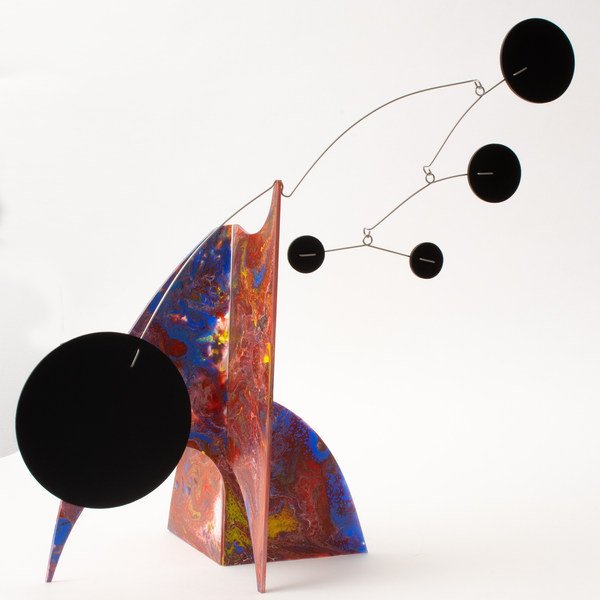 Eloquent Hand Painted Moderne Stabile Art Sculpture #3 – Atomic Mobiles