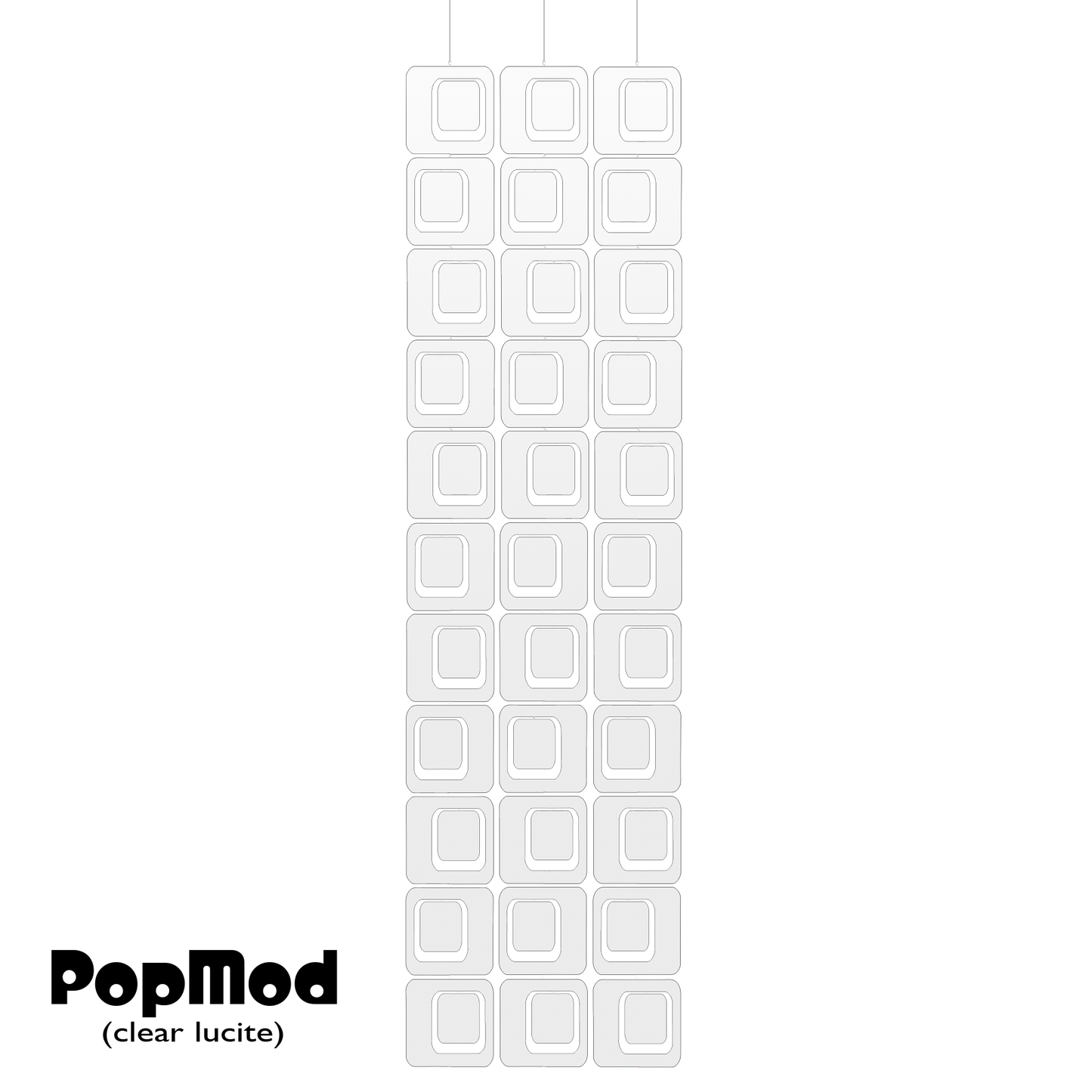 POPMod Atomic Room Dividing Screen Kit in Clear Acrylic by AtomicMobiles.com