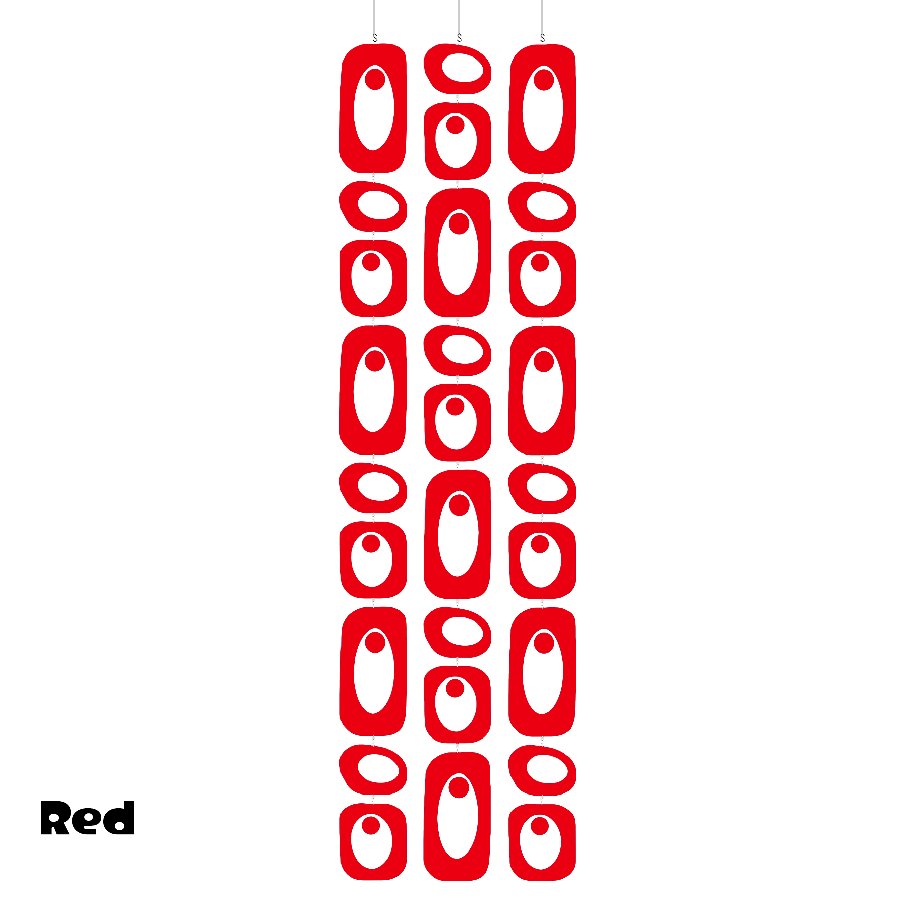 Red Beatnik Party Atomic Room Divider Screen DIY Kit by AtomicMobiles.com