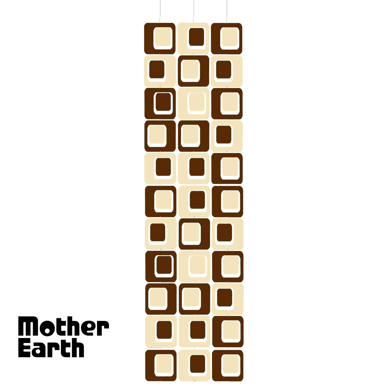 MOTHER EARTH Coolsville Atomic Room Dividing Screen Kit in Brown and Cream by AtomicMobiles.com
