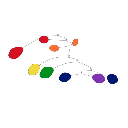LGBTQ Pride Hanging Art Mobiles On the Edge in Rainbow Flag Colors by AtomicMobiles.com