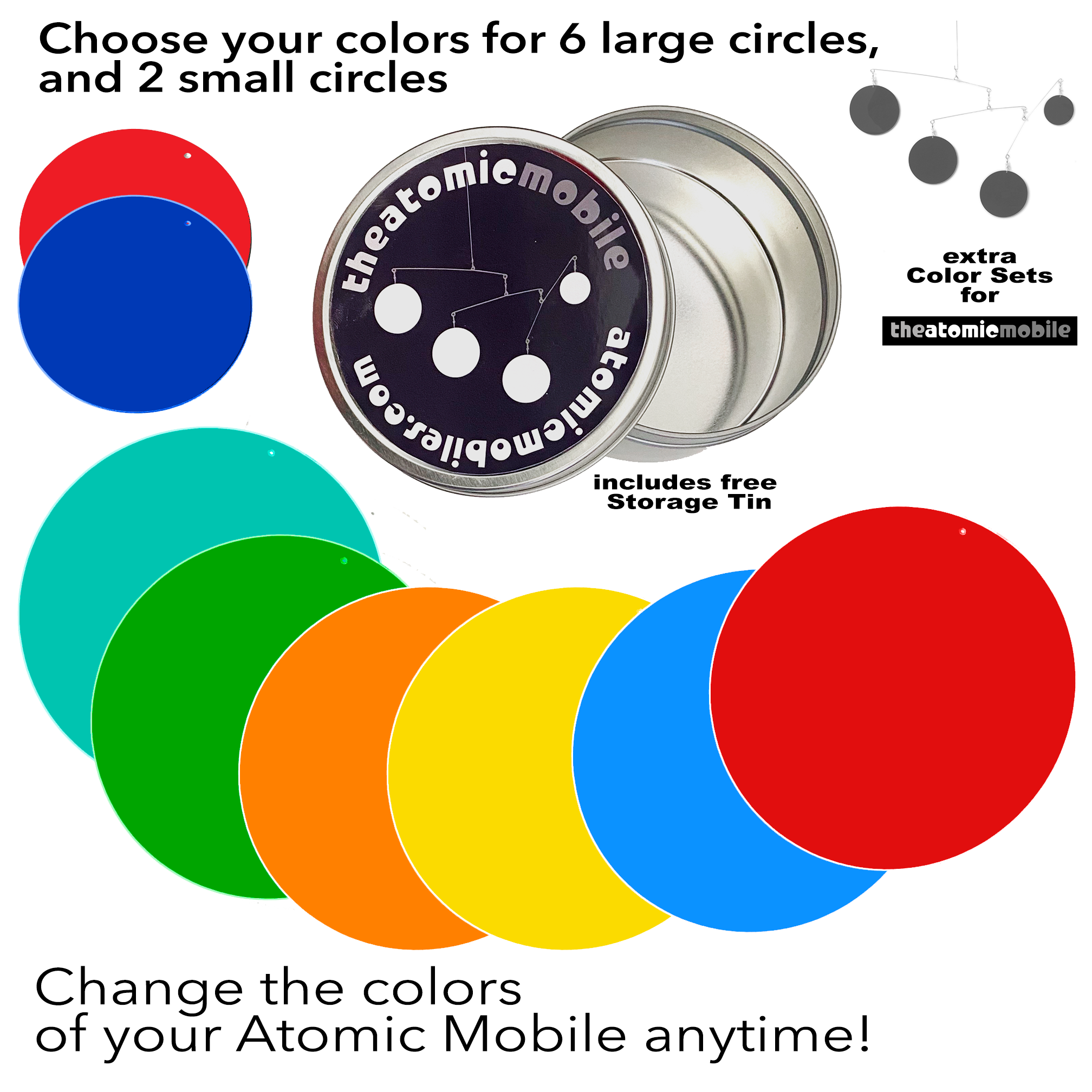 The Atomic Mobile Color Sets - Modular Kinetic Art Mobiles – Atomic Mobiles