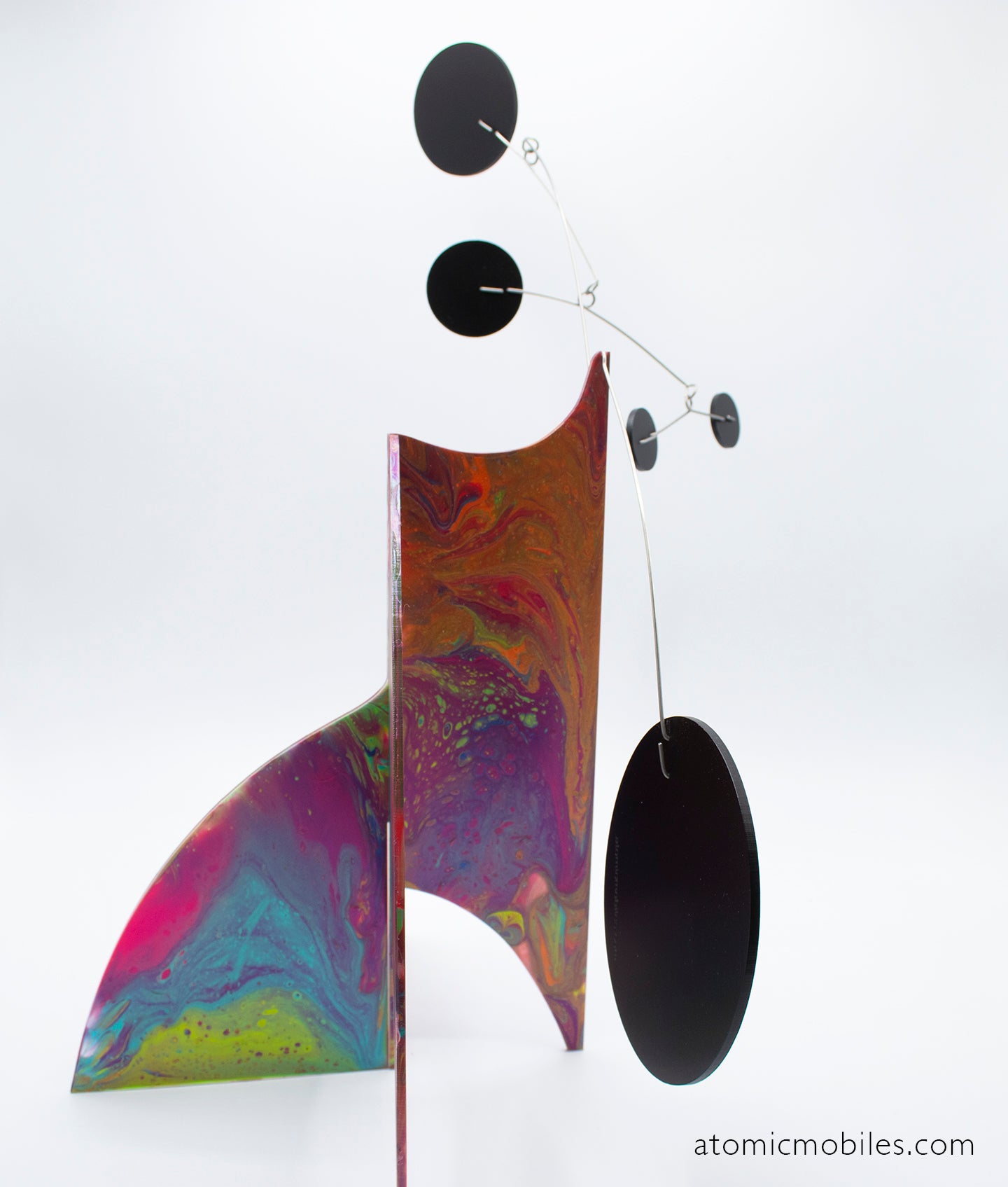 Eloquent Hand Painted Stabile Sculpture #2 - Atomic Mobiles Fine Art