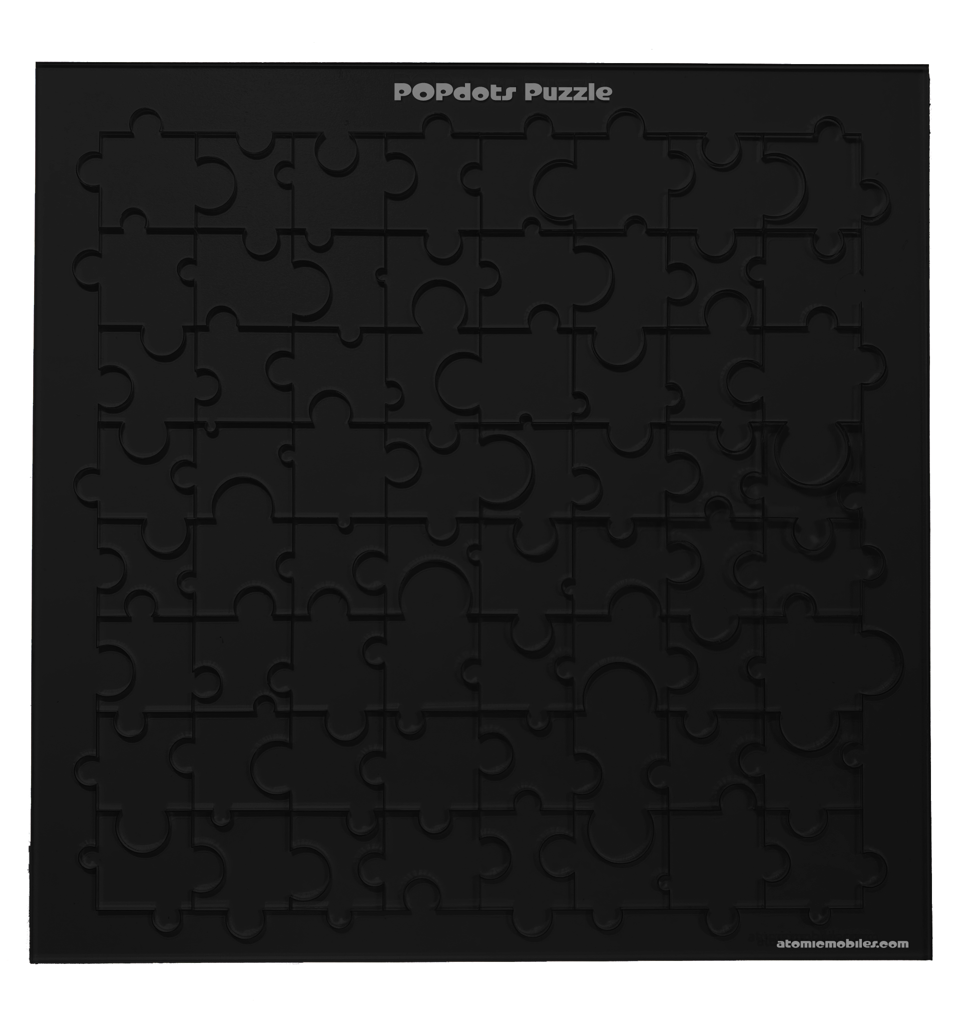 Glossy Black Modern Jigsaw Puzzle by AtomicMobiles.com