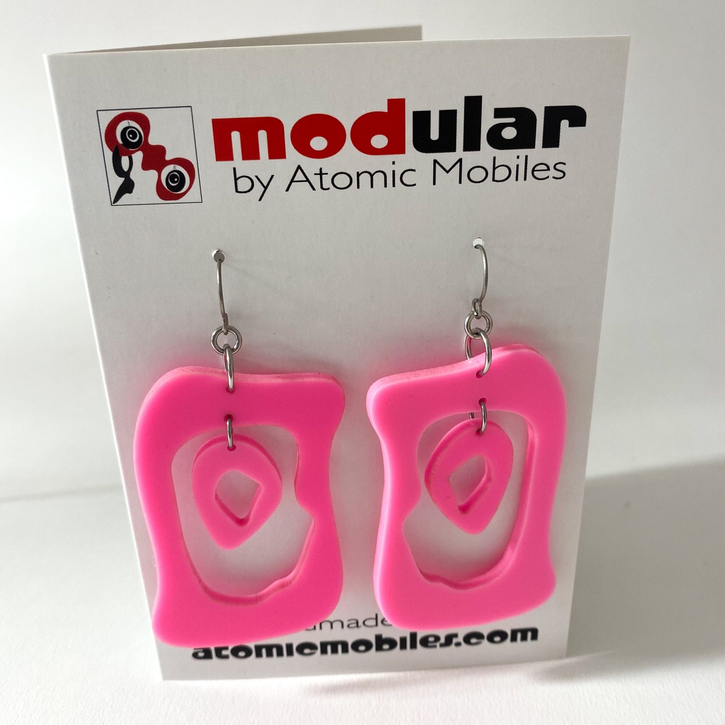 SALE! Pink Mod Earrings