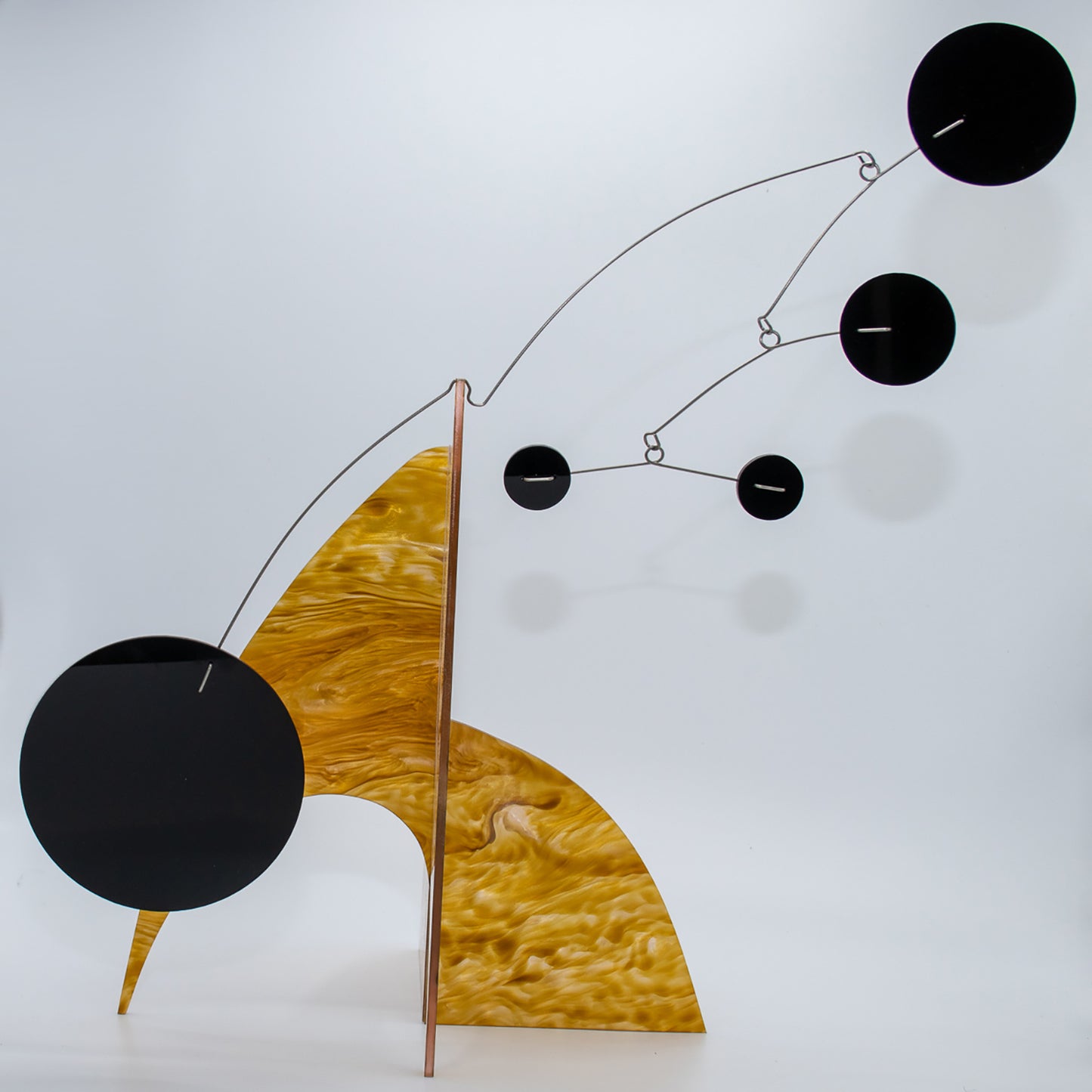 Moderne Exotics Stabile - beautiful marbled gold - table top mobiles by AtomicMobiles.com