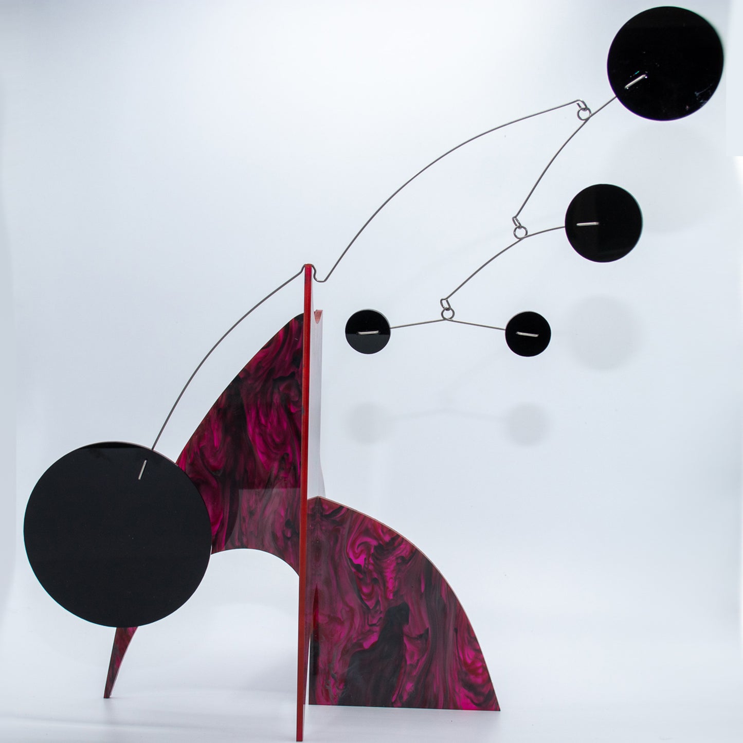 Moderne Exotics Stabile - red gray black - table top mobiles by AtomicMobiles.com