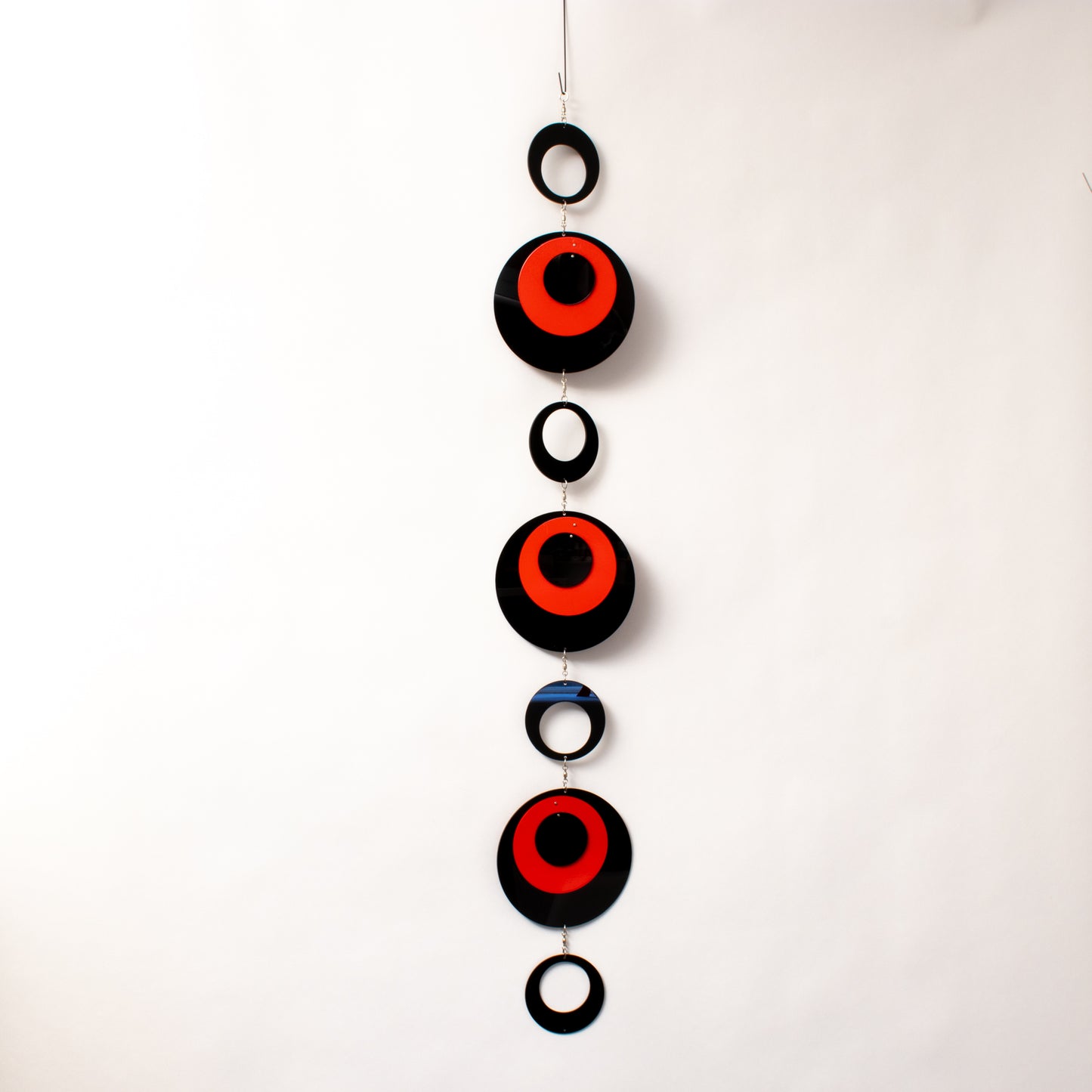 POPdots in black and red - wall art mobiles by atomicmobiles.com