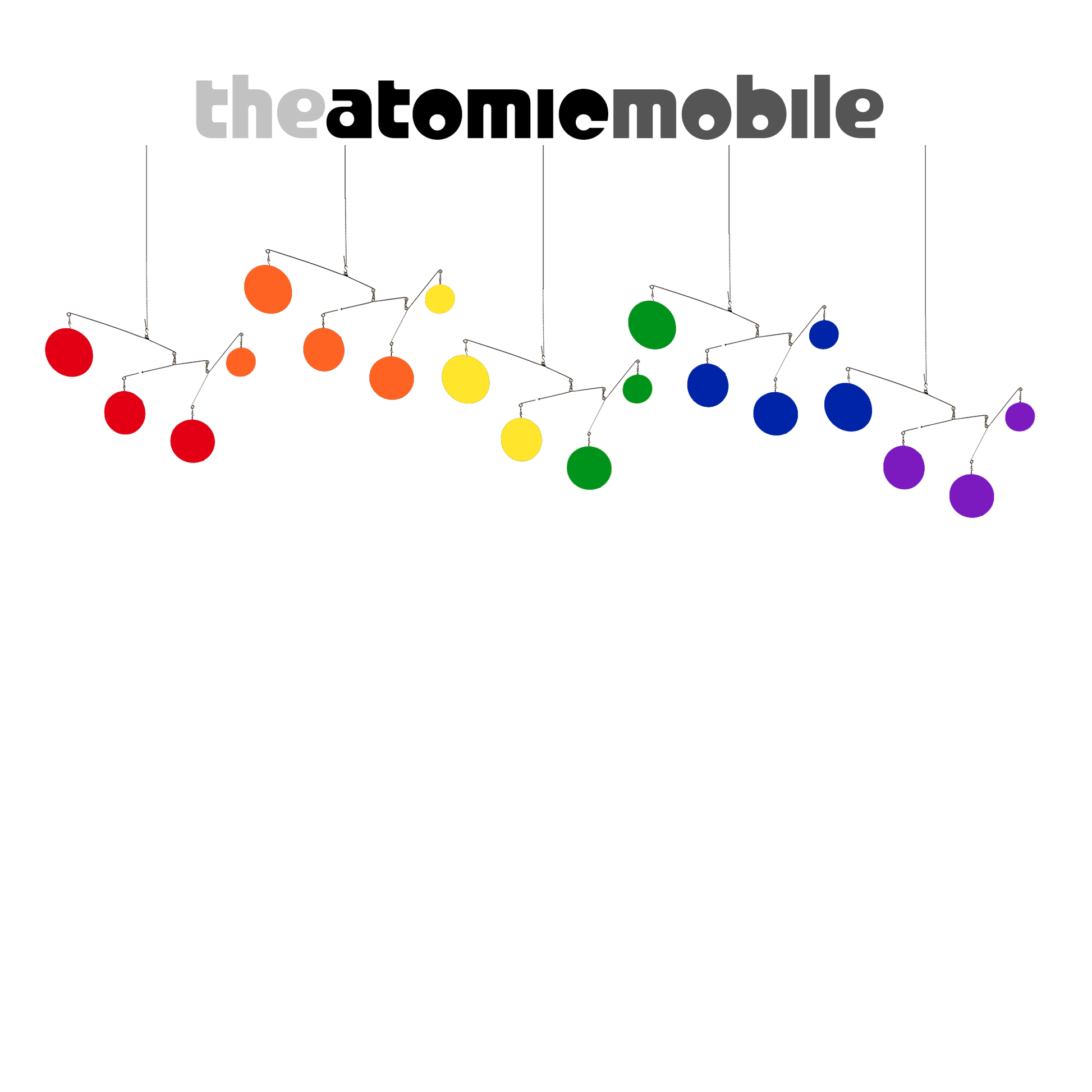 The Atomic Mobile in Exclusive Rainbow Pride LGBTQ+ Colors by AtomicMobiles.com - Love is Love